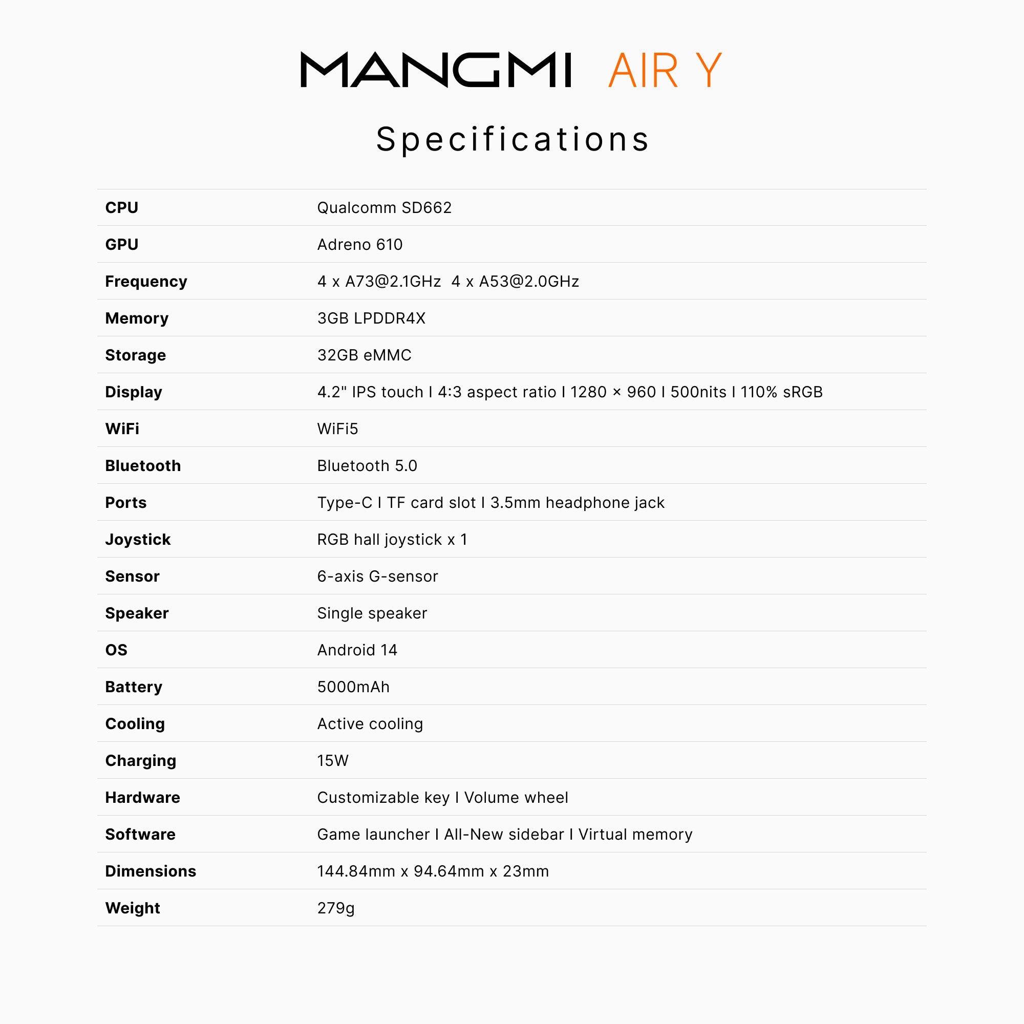 MANGMI AIR Y & AIR Y Pro